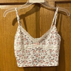 Colorful Natalie lace trim tank top